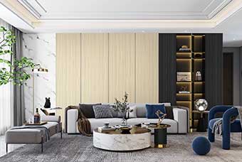 雅安轻奢风格-客厅