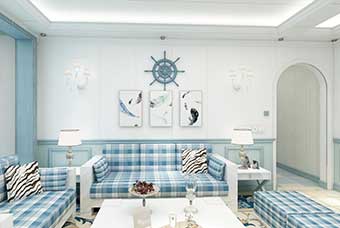 雅安地中海风格-客厅