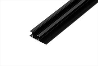 雅安航空纤维墙咔铝合金带灯中条（哑黑氧化）